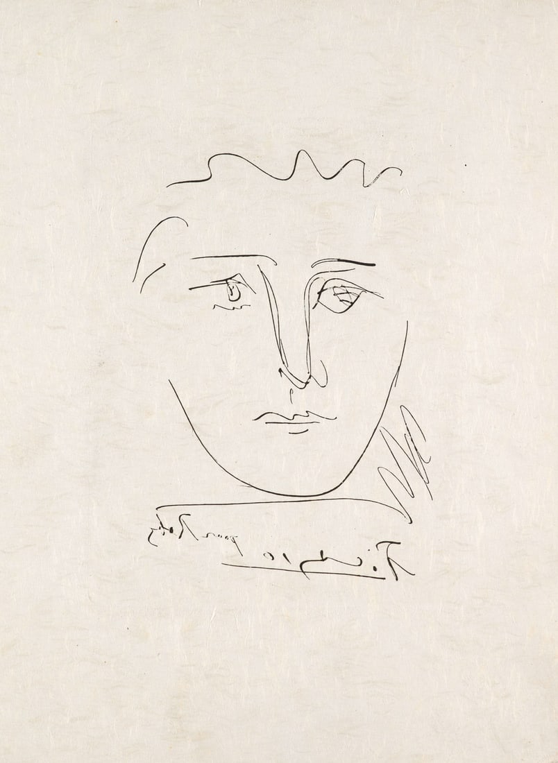 Pablo Picasso L'Âge de Soleil (Pour Roby). 1950. Original-Radierung auf Japan. 23,5 x 18,4 cm.: Avantgardistische AbstraktionPablo PicassoL'Âge de Soleil (Pour Roby). 1950. Original-Radierung auf Japan. 23,5 x 18,4 cm. (38,5 x 28,3 cm). In der Platte siegniert sowie spiegelverkehrt betitelt