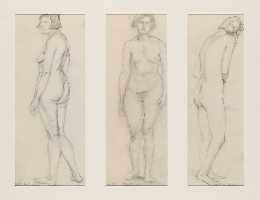 Conrad Felixmüller 3 Arbeiten. o.T. (Weibliche Aktstudien). 1937. Bleistift auf (1 of 1)