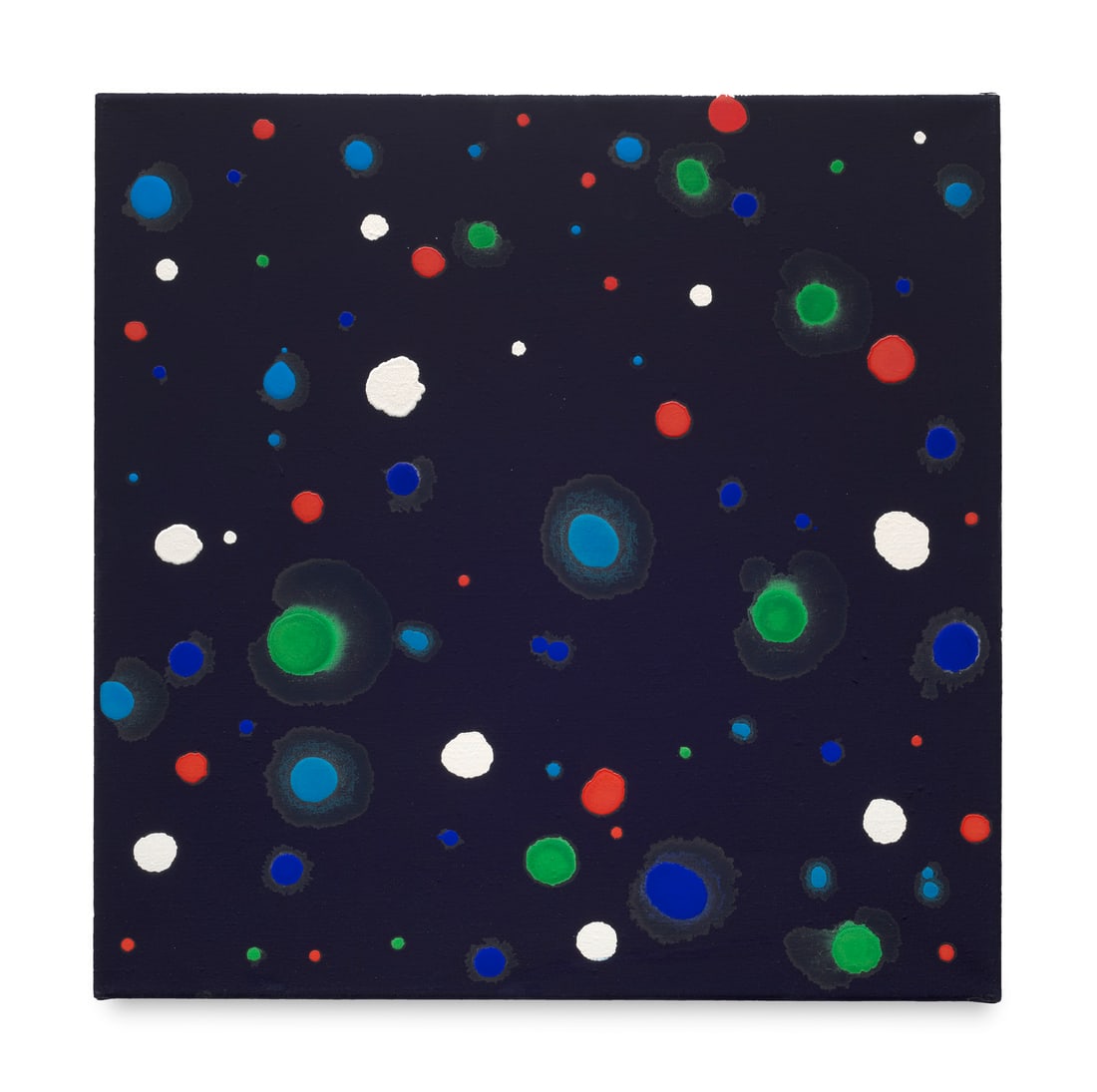 Angelik Riemer DOTS 2010-06. 2010. Eitempera auf Leinwand. 60 x 60 cm. Verso signiert, datiert und: Angelik RiemerDOTS 2010-06. 2010. Eitempera auf Leinwand. 60 x 60 cm. Verso signiert, datiert und betitelt sowie mit weiteren Werksangaben. - An den Kanten partiell sehr leicht und kaum sichtbar berie