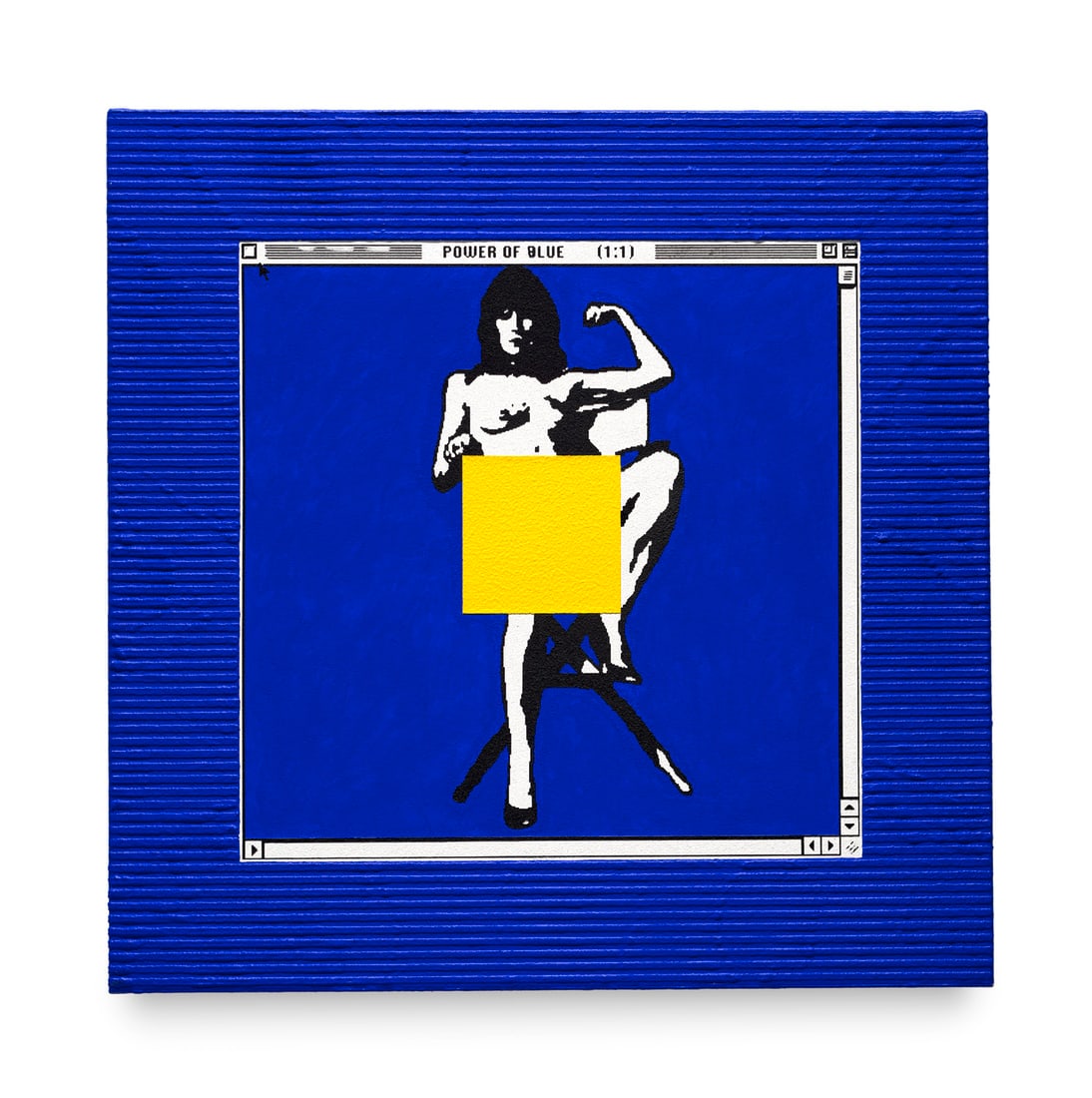 George Pusenkoff Who is afraid of the Screen #2. 2003. Acryl auf Leinwand. 70 x 70 cm. Verso: George PusenkoffWho is afraid of the Screen #2. 2003. Acryl auf Leinwand. 70 x 70 cm. Verso signiert und betitelt sowie mit Werksangaben und Werknummer versehen. - Wenige kleine, kaum merkliche Bereib