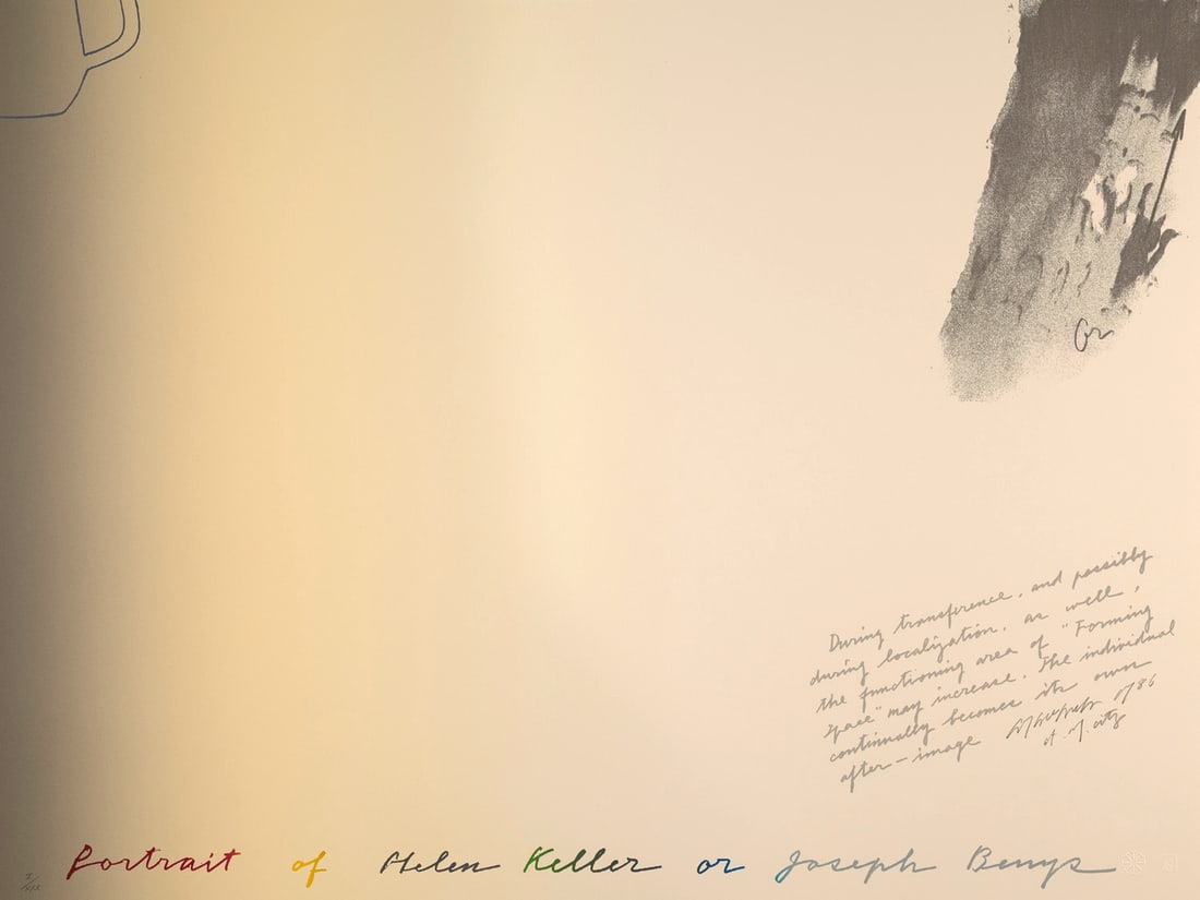 Shusaku Arakawa Portrait of Helen Keller or Joseph Beuys. Aus: Für Joseph Beuys. 1987. (1 of 1)