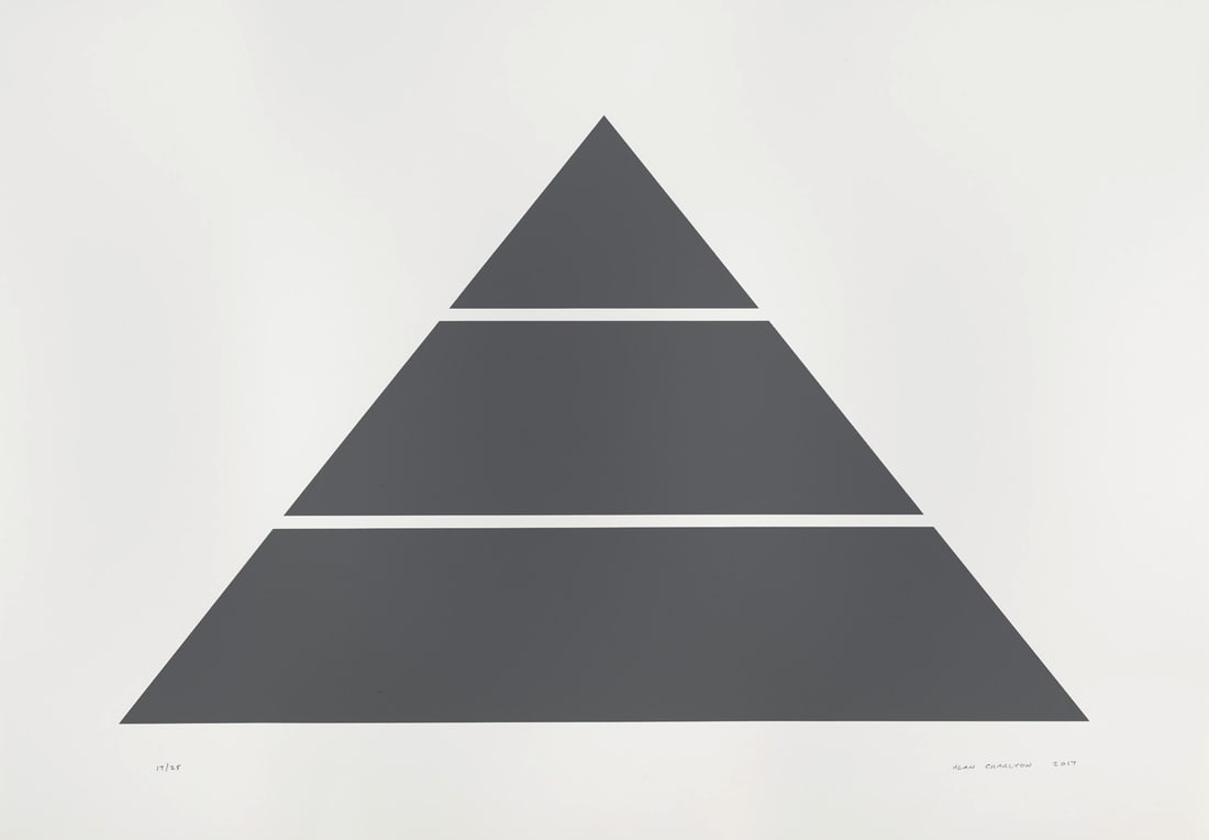 Alan Charlton Divided Horizontal Triangle (3 parts). 2017. Serigraphie auf Velin. 50 x 80 cm (70 x (1 of 1)