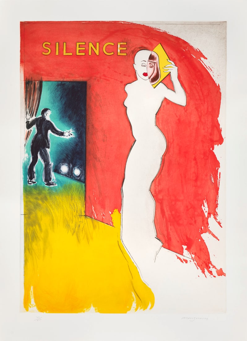 Allen Jones 4 Arbeiten, in: Catwalk. 1999. Je Farbradierung auf festem Velin. Je 98,8 x 69,1 cm: Allen Jones4 Arbeiten, in: Catwalk. 1999. Je Farbradierung auf festem Velin. Je 98,8 x 69,1 cm (116,3 x 83,3 cm). Je signiert, datiert und römisch nummeriert. In Orig.-Leinenflügelmappe. - P