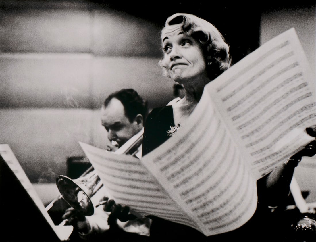 Eve Arnold Untouched Women: Marlene Dietrich at the recording studios of Columbia Records. New York (1 of 1)