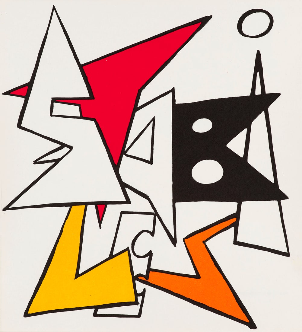 Alexander Calder Composition VIII. 1968. Lithographie auf Velin. 38 x 28 cm. Unter Passepartout (1 of 1)
