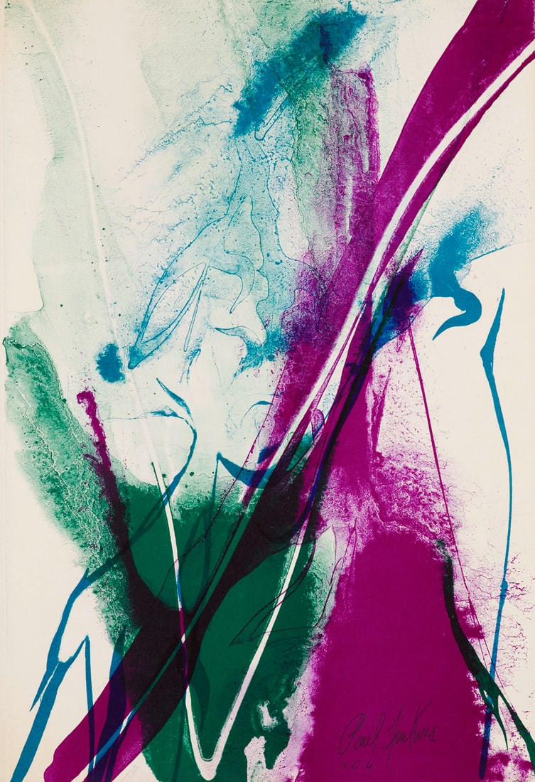Paul Jenkins o.T. Aus: Seeing Voice Welsh Heart. 1965. Farblithographie auf Velin. 37,5 x 25,5 cm. (1 of 1)