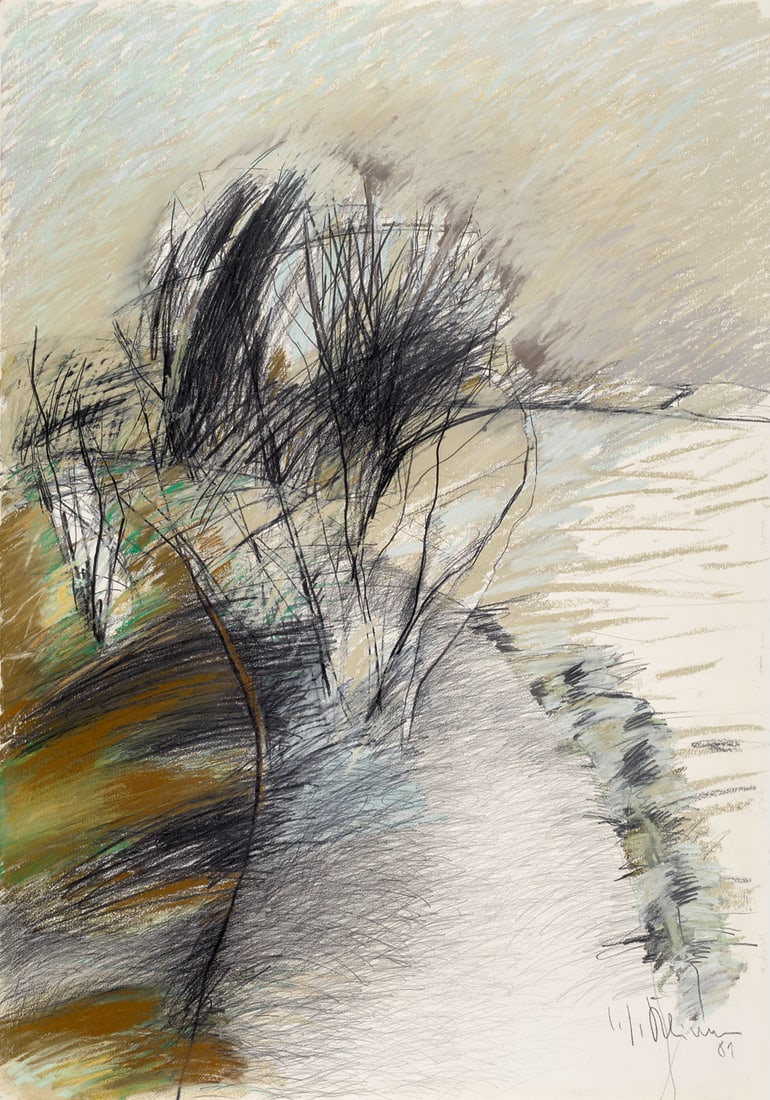 Carl-Heinz Kliemann Ohne Titel. 1981. Aquarellkreide und Graphitstift auf Velin. 99,5 x 70 cm. (1 of 1)