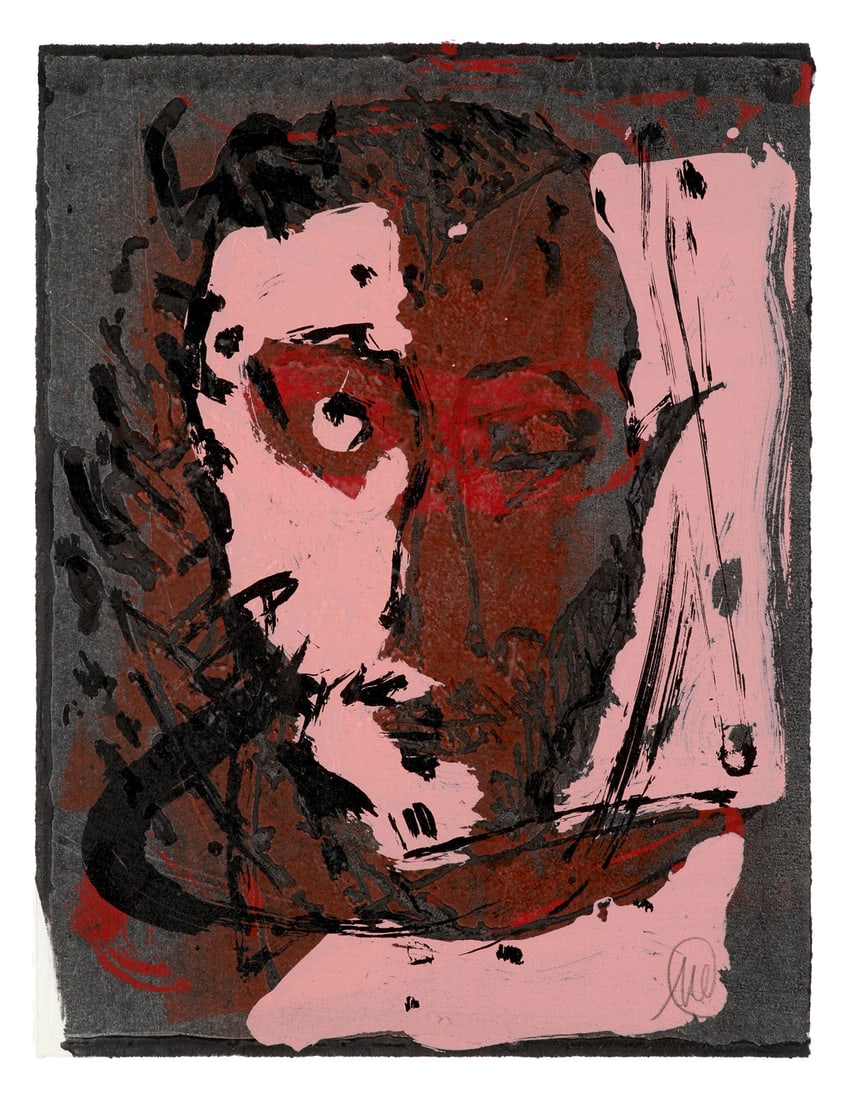 Markus Lüpertz Selbstportrait (Krater und Wolke Nummer 3). 1983. Radierung und Farbserigraphie (1 of 1)