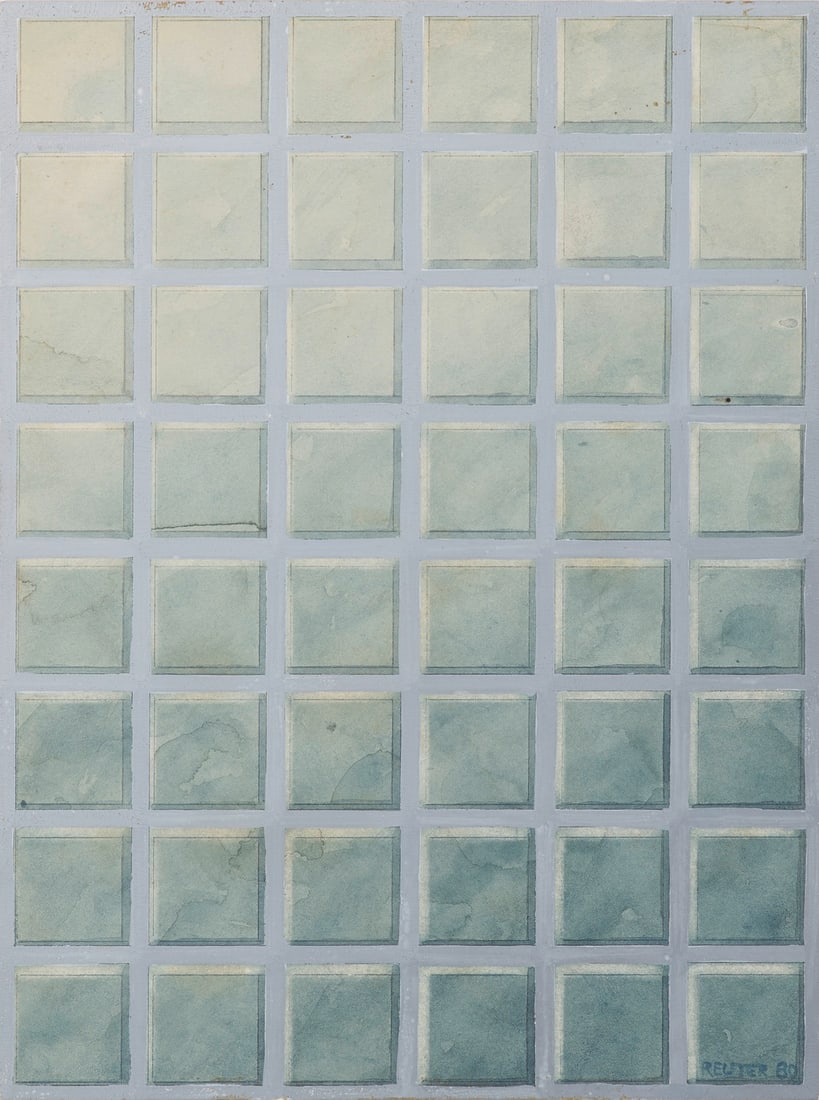 Hans Peter Reuter Farb-Raum. 1980. Aquarell auf Velinkarton. 20 x 15 cm. Signiert und datiert. Auf (1 of 1)