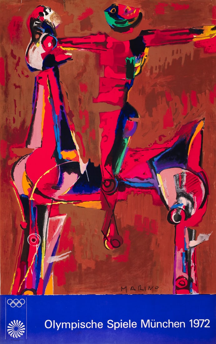 Marino Marini Edition Olympia. 1972. Farboffsetlithographie auf Velin. 103 x 63,5 cm. Mit dem (1 of 1)