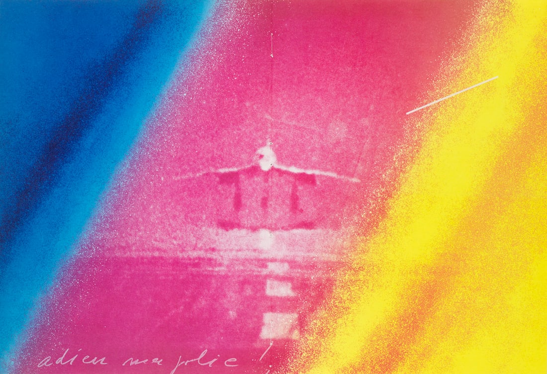 Jaques Monory Adieu ma Jolie!, 1982. Original-Farblithographie auf Velin de Lana. 37,8 x 55,8 cm. (1 of 1)