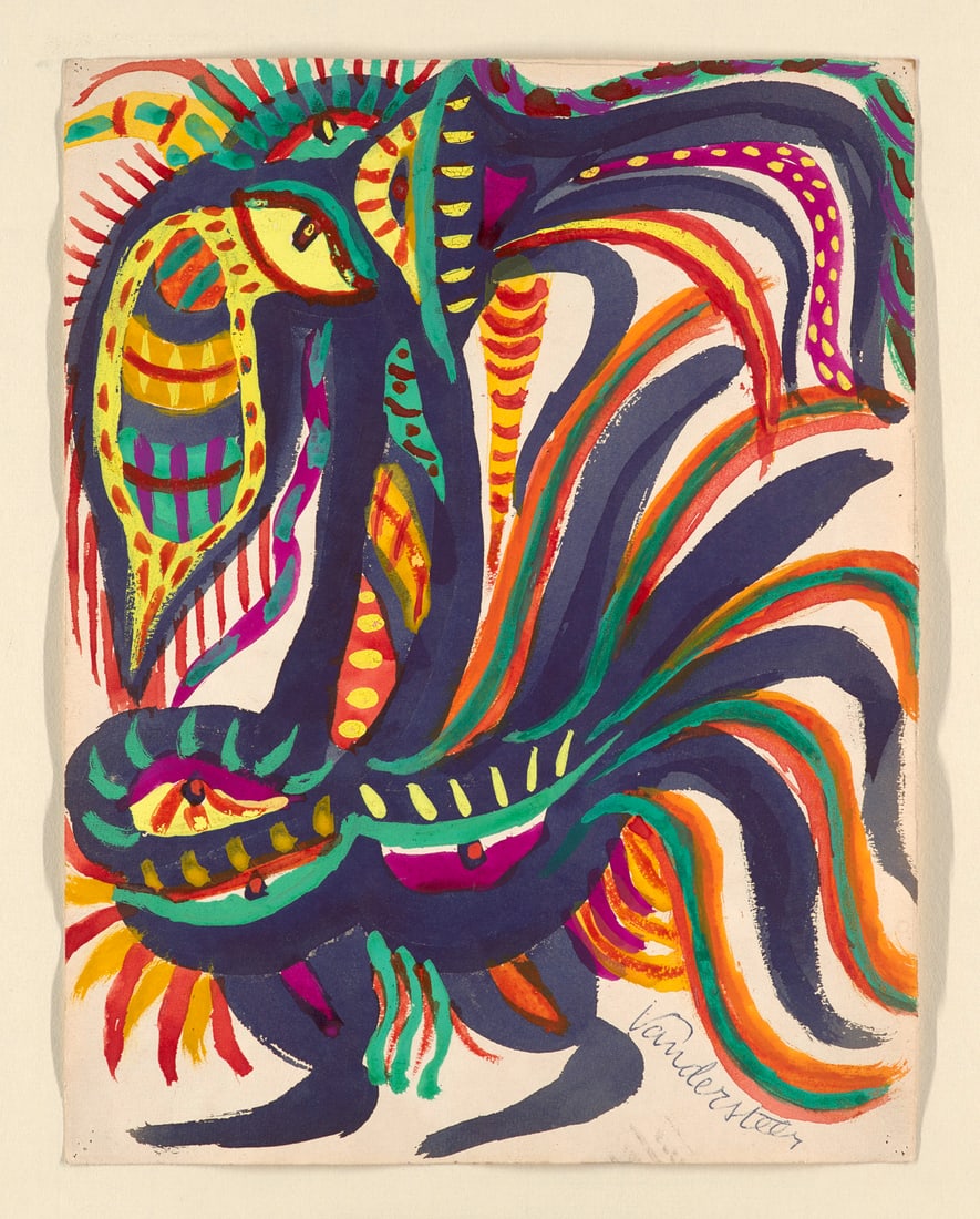der Steen, Germain va Figur mit Fuß. Gouache auf Velin. 31 x 24 cm. Signiert. Punktuell auf: Französische Moderneder Steen, Germain vaFigur mit Fuß. Gouache auf Velin. 31 x 24 cm. Signiert. Punktuell auf Unterlage montiert. - Papier leicht gebräunt, fleckig und knickspurig, in 