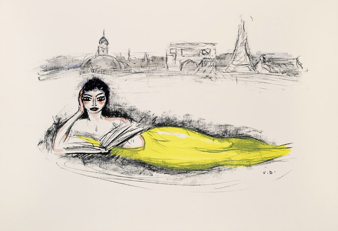 Dongen, Kees va La Sirène de Paris . 1962. Lithographie auf breitrandigen Velin d'Arches. 32 x: Französische ModerneDongen, Kees vaLa Sirène de Paris . 1962. Lithographie auf breitrandigen Velin d'Arches. 32 x 59 cm (43 x 62,8 cm). Im Stein signiert. Prachtvoller, satter Druck der gro&