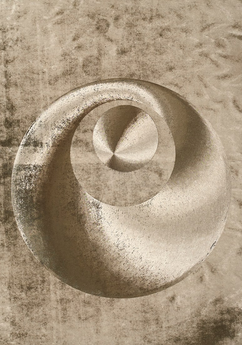 Patrick Dupré Cercles. Metallstich auf Karton. 58 x 41 cm. Im Druck signiert. - Punktuell: Geometrische AbstaktionPatrick DupréCercles. Metallstich auf Karton. 58 x 41 cm. Im Druck signiert. - Punktuell leichte und wenig merkliche Bereibungen auf der Fläche. Insgesamt sehr gut. Pr