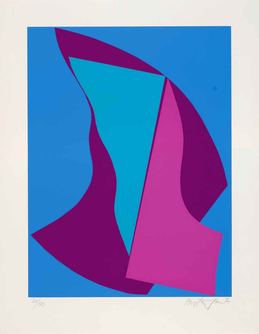 Richard Mortensen Attachement II Münster. 1971. Farbserigraphie auf leichtem Velinkarton. 60,6: Geometrische AbstraktionRichard MortensenAttachement II Münster. 1971. Farbserigraphie auf leichtem Velinkarton. 60,6 x 45,6 cm (75,3 x 58,7 cm). Signiert, datiert und nummeriert. - Punktuelle, s