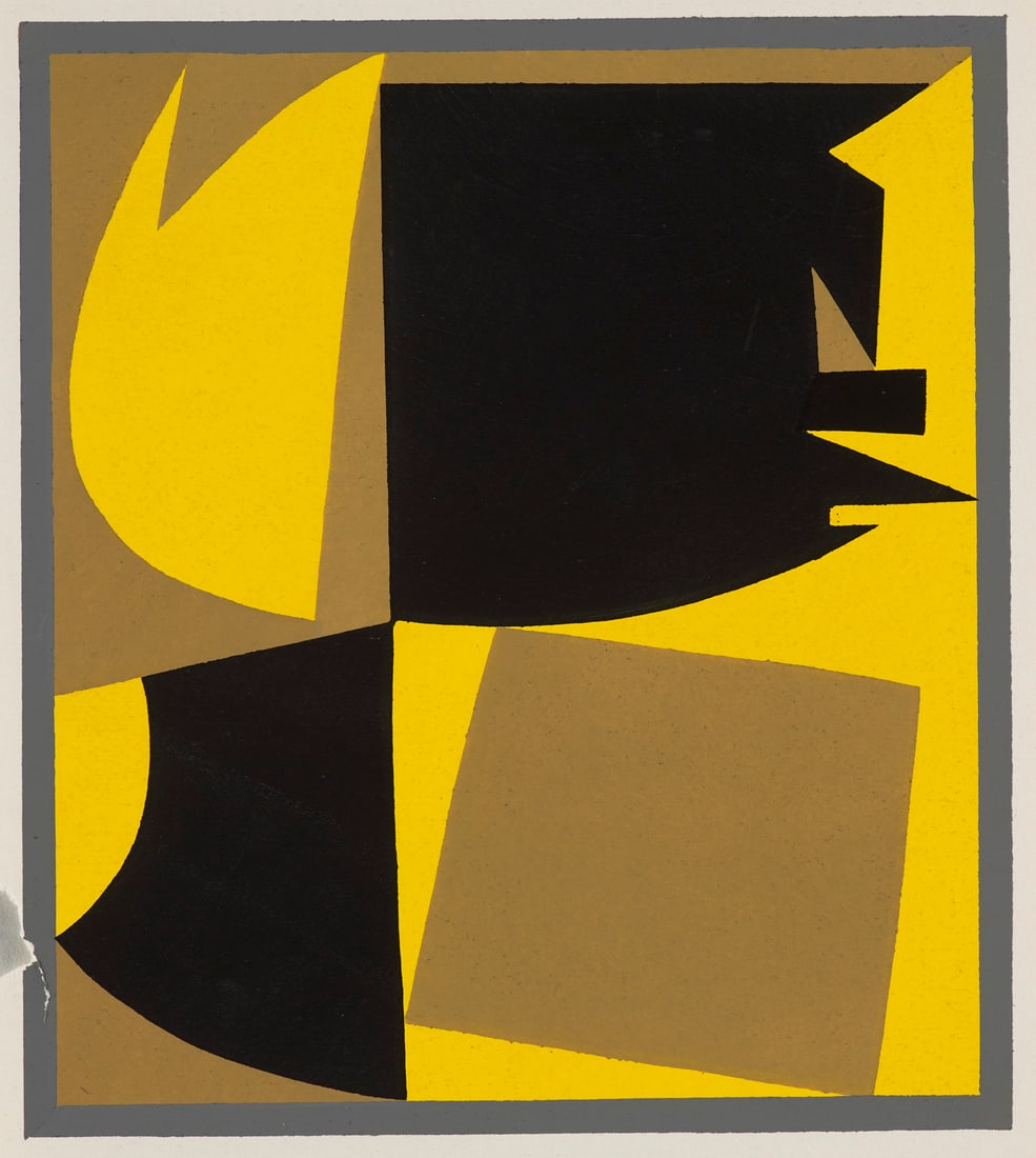 Victor Vasarely o.T. (geometrische Komposition). 1952. Pochoir auf Velin. 20 x 17,6 cm (23,8 x 19,5 (1 of 1)