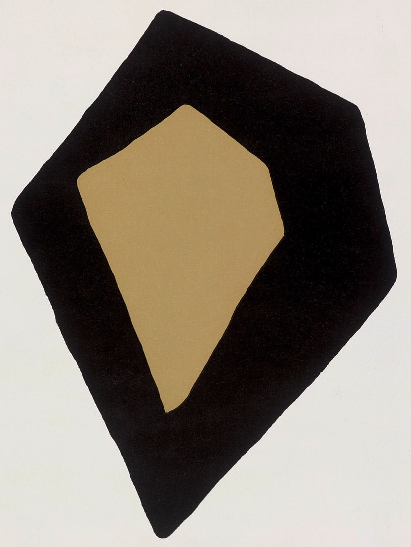 Nach Lucio Fontana 2 Arbeiten. o.T. 1961. Je Siebdruck in Gold und Schwarz / Blau und Schwarz auf (1 of 1)