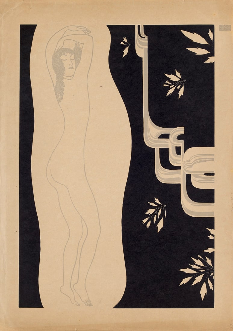 Carl Otto Czeschka Am Bache. 1919. Holzschnitt auf Similijapan. 32,4 x 47 cm (39,8 x 55,5 cm). In (1 of 1)