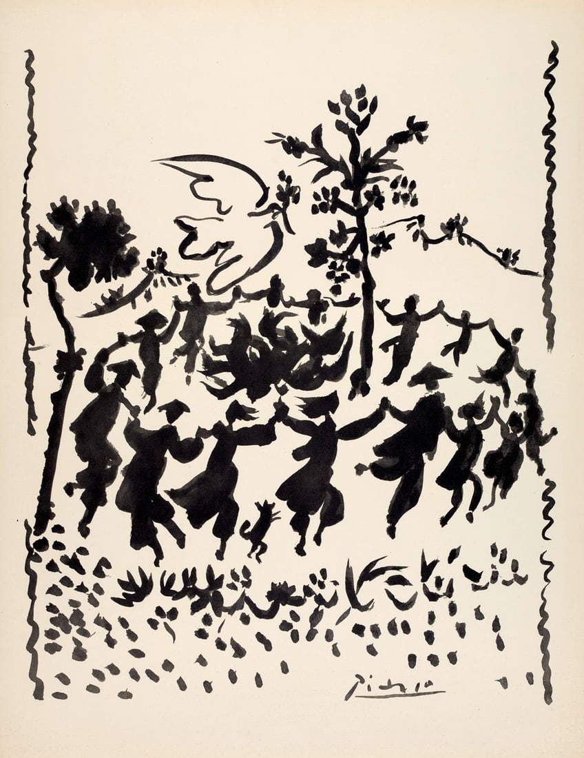 nach Pablo Picasso La Ronde de la Paix. 1962. Lithografie auf festem Velin (mit Wz.)60,4 x 51 cm. Im (1 of 1)
