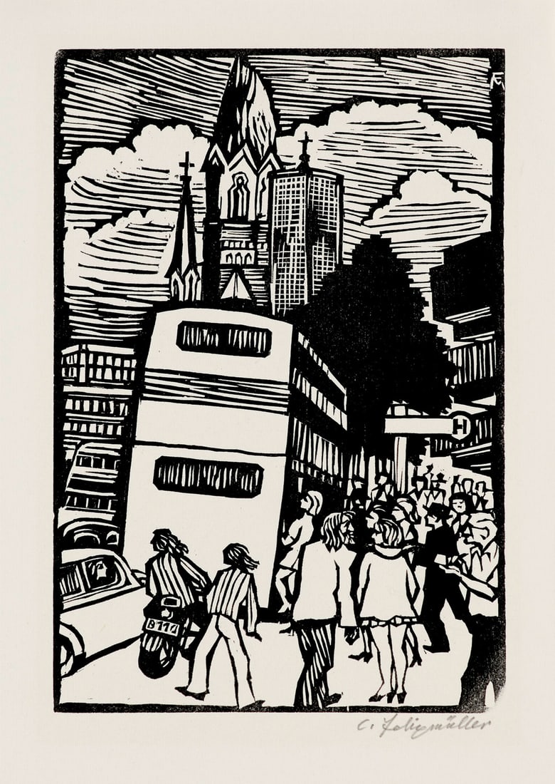 Conrad Felixmüller Als Maler in Berlin (Kaiser-Wilhelm Gedächtniskirche). 1973. (1 of 1)
