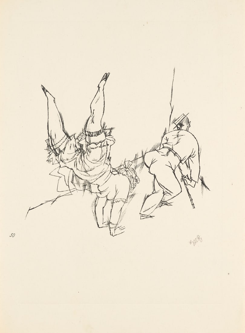 George Grosz Akrobaten. 1915. Aus: Ecce Homo. Berlin, Malik, 1923. Photolithographie auf Velin. 19 x (1 of 1)