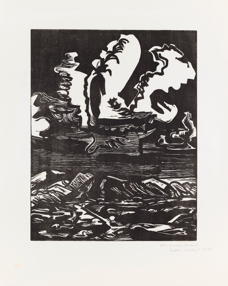 Erich Heckel Große Wolke. 1976. Holzschnitt auf leichtem Japanbütten. 45 x 35,4 cm (62,3 x (1 of 1)