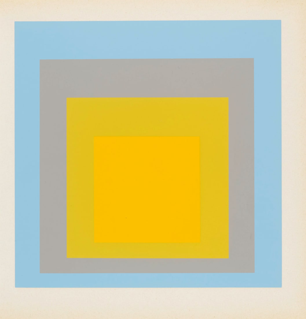 Josef Albers 2 Arbeiten. o.T. (Homage to the Square). 1977. Je Farbserigraphie auf glattem (1 of 1)