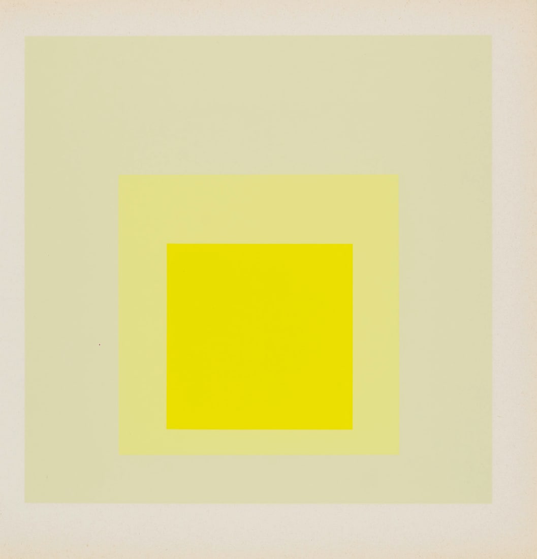 Josef Albers 2 Arbeiten. o.T. (Homage to the Square). 1977. Je Farbserigraphie auf glattem (1 of 1)