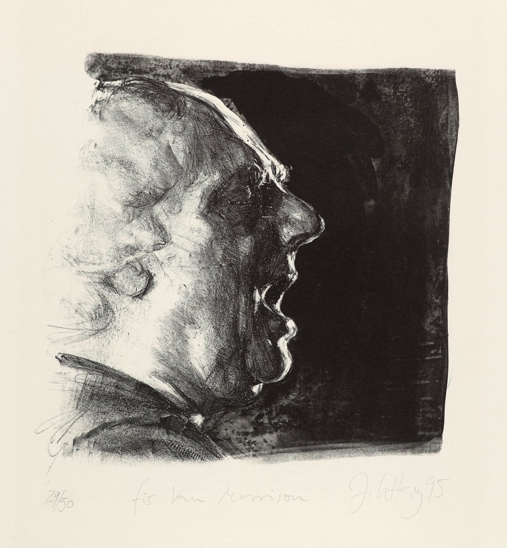 Johannes Heisig 12 Arbeiten, in: In the Garden. Zu Liedern von Van Morrison. 1995. Je Lithographie (1 of 1)