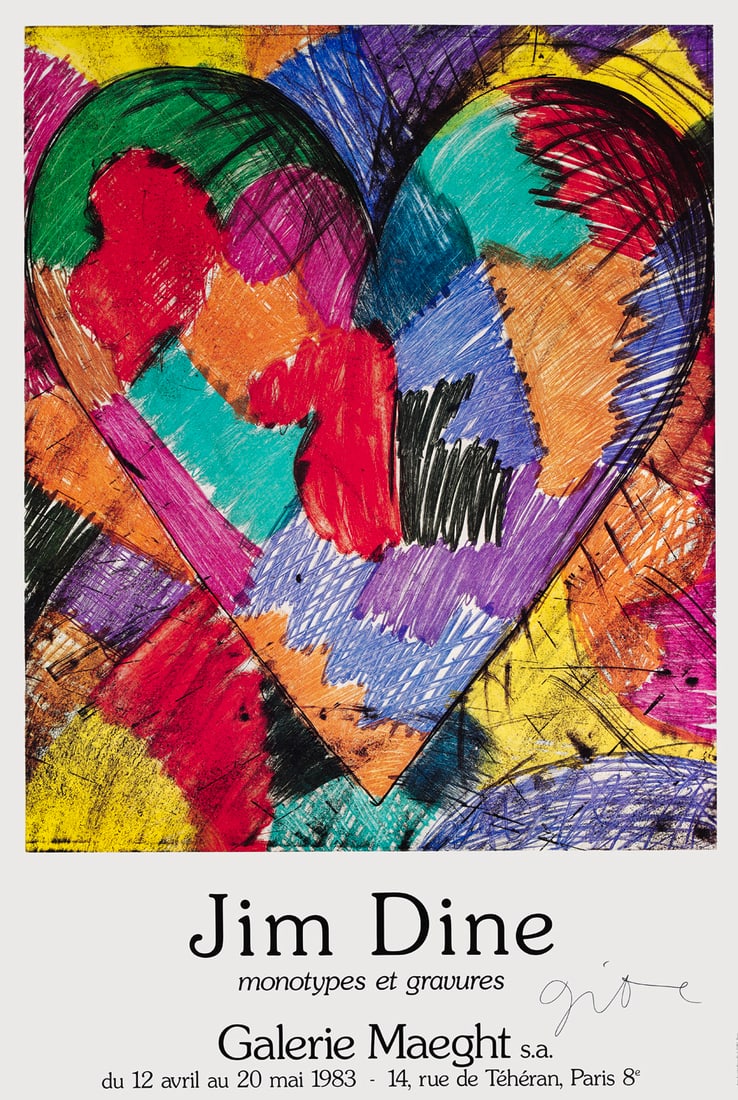 Jim Dine Heart. 1983. Farboffsetlithographie auf Velin. 60 x 49,5 cm (80 x 53,5 cm). Signiert. Im (1 of 1)