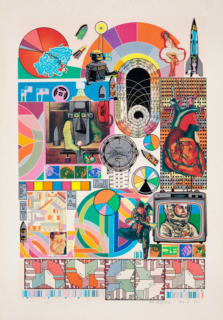 Eduardo Paolozzi Bash. 1971. Multiple. Farbserigraphie und Collage auf leichtem Velinkarton. 74,5 x (1 of 1)