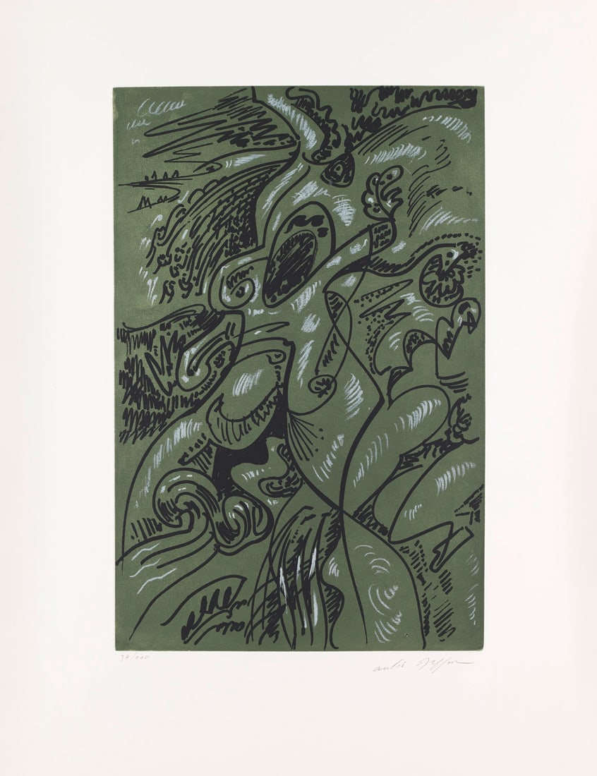 André Masson Aus: Bonjour Max Ernst. 1976. Radierung und Farbaquatinta auf Velin. 46 x 30,4 cm (1 of 1)