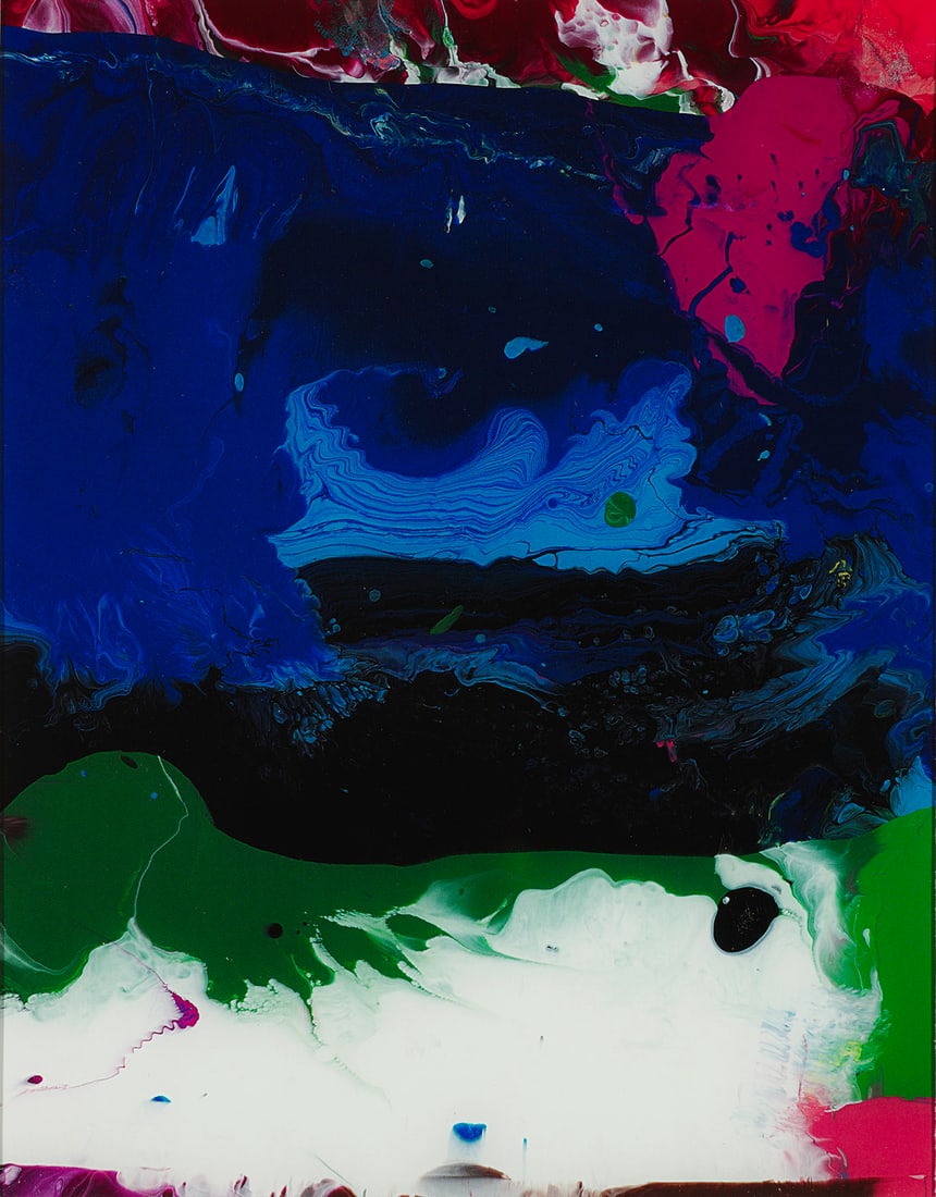 Richter, Gerhard Nac 3 Arbeiten. o.T. (nach Sindbad). 2008. Je Pigmentdruck und lackierter Siebdruck: Zeitgenössische KunstRichter, Gerhard Nac3 Arbeiten. o.T. (nach Sindbad). 2008. Je Pigmentdruck und lackierter Siebdruck auf glattem Papier. Je doppelseitig mit Darstellung. Je 31,8 x 25 cm. Je p