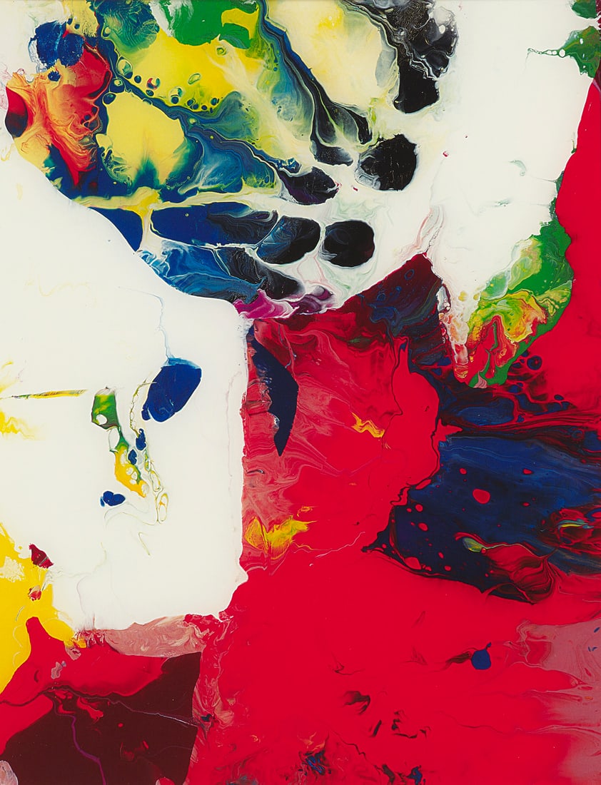 nach Gerhard Richter o.T. (nach Sindbad). 2008. Pigmentdruck auf glattem Papier. 31,8 x 25 cm. In: Zeitgenössische Kunstnach Gerhard Richtero.T. (nach Sindbad). 2008. Pigmentdruck auf glattem Papier. 31,8 x 25 cm. In Punkten unter Passepartout montiert. - Insgesamt sehr gut erhalten. Prachtvol
