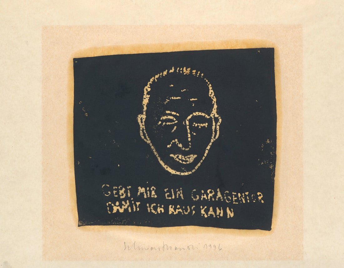 Nobert Schwontkowski 2 Arbeiten. 1996. Je Linolschnitt auf Japan. Blattmaß bis 35,6 x 45,2 cm. (1 of 1)