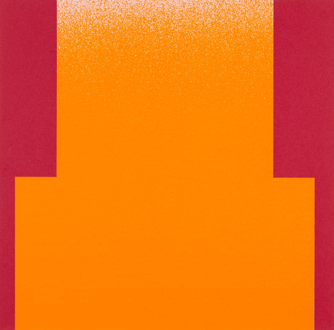 Rupprecht Geiger o.T. (Bordeaux-Neon-Orange). 1981. Farbserigraphie auf leichtem Velinkarton. 40 x: ZERORupprecht Geigero.T. (Bordeaux-Neon-Orange). 1981. Farbserigraphie auf leichtem Velinkarton. 40 x 40,5 cm. - Insgesamt sehr gut. Prachtvoller, farbintensiver und leuchtender Druck der formatfü