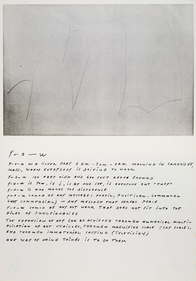 Otto Piene Y-O-U. Aus: Sky Art. 1969. Farboffsetlithographie auf Velin. 86 x 60 cm (89 x 63,5 cm). (1 of 1)