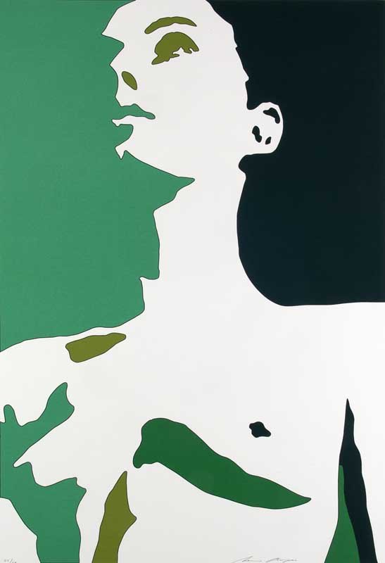 Berges, Werner Maureen. 2002. Farbserigraphie auf: Berges, Werner Maureen. 2002. Farbserigraphie auf festem Papier. 62,5 x 42 cm (70 x 50 cm). Signiert und nummeriert. Exemplar 32/60. - Aus der Mappe "Pop Stars".