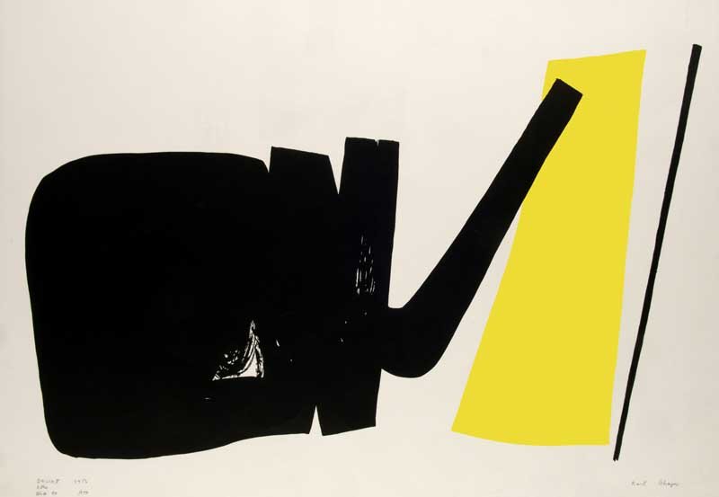 Schaper, Karl Druck II. 1953. Lithographie. 49,2 x 70: Schaper, Karl Druck II. 1953. Lithographie. 49,2 x 70 cm. Signiert, datiert, nummeriert, betitelt. - Minimale Knickspur in der rechten unteren Ecke. Exemplar 10/150.