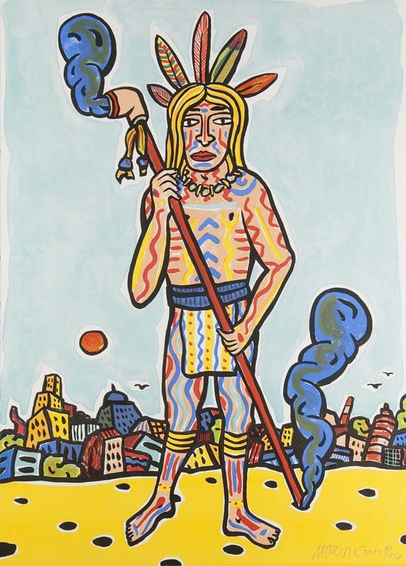 Götze, Moritz Stadtindianer. 2004. Farblithographie auf (1 of 1)
