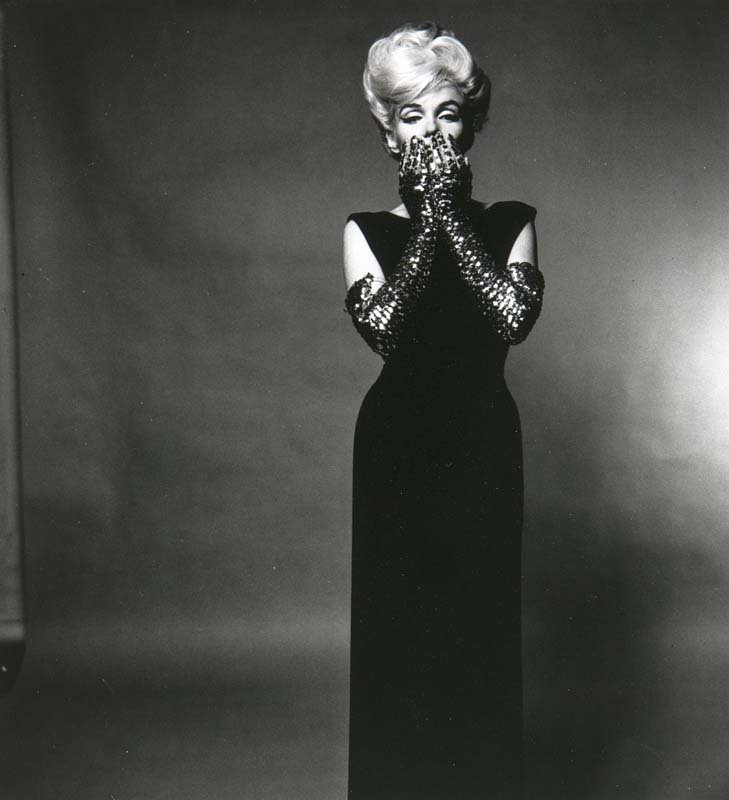 Stern, Bert Marilyn in black dress and glitter gloves. (1 of 1)