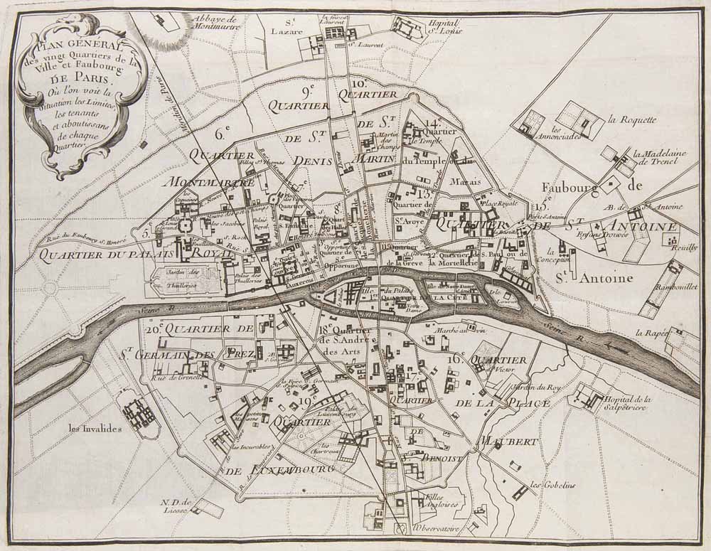 (Antonini, Annibale) Memorial de Paris et de ses: (Antonini, Annibale) Memorial de Paris et de ses environs. Nouvelle Edition. 2 Bde. Mit 2 gest. Frontisp., 2 gest. Tit. mit gest. Vign., eine gest. Textvign. u. 1 mehrf. gef. gest. Karte v. Paris. Par