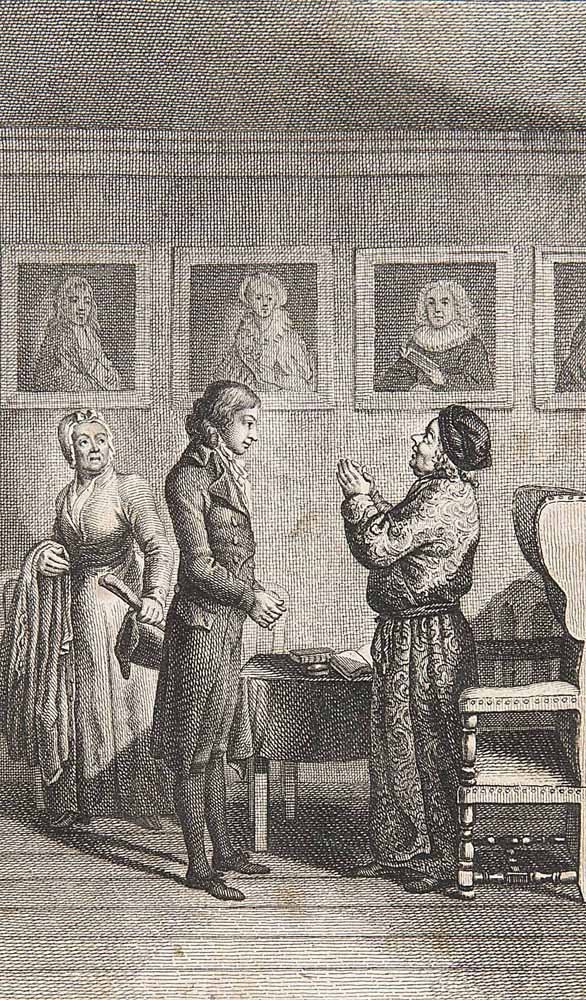 Voss, Johann Heinrich Luise. Ein laendliches Gedicht in: Voss, Johann Heinrich Luise. Ein laendliches Gedicht in drei Idyllen. Mit gest. Frontisp. u. Titelvign. u. 2 Kupferstichtafeln von C. L. Kohl, H. Guttenberg u. E. Henne nach Daniel Chodowiecki. Konigs