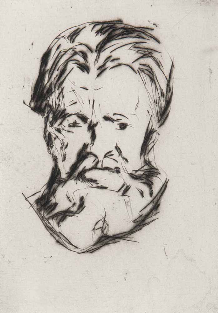 Glaser, Curt Edvard Munch. Mit 1 Original-Radierung von: Glaser, Curt Edvard Munch. Mit 1 Original-Radierung von Edvard Munch und zahlr. Abbildungen. Berlin, Bruno Cassirer, 1917. 1 w. Bl., 3 Bll., 191 S. 4°. Illustr. OBroschur (am Rücken mit minimalen L�