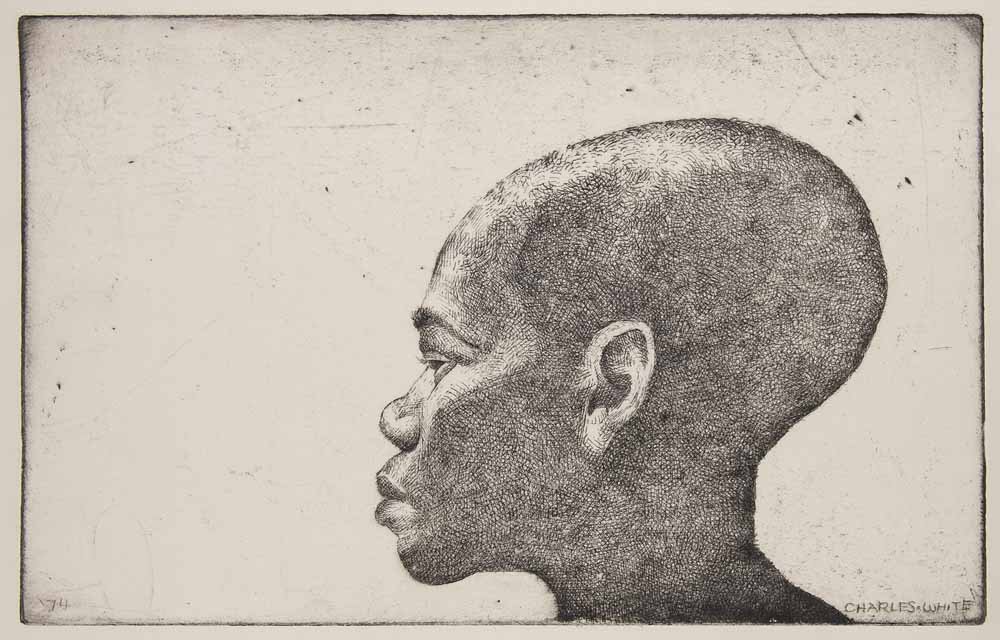 White, Charles Wilbert   Profile. 1974. Radierung auf (1 of 1)