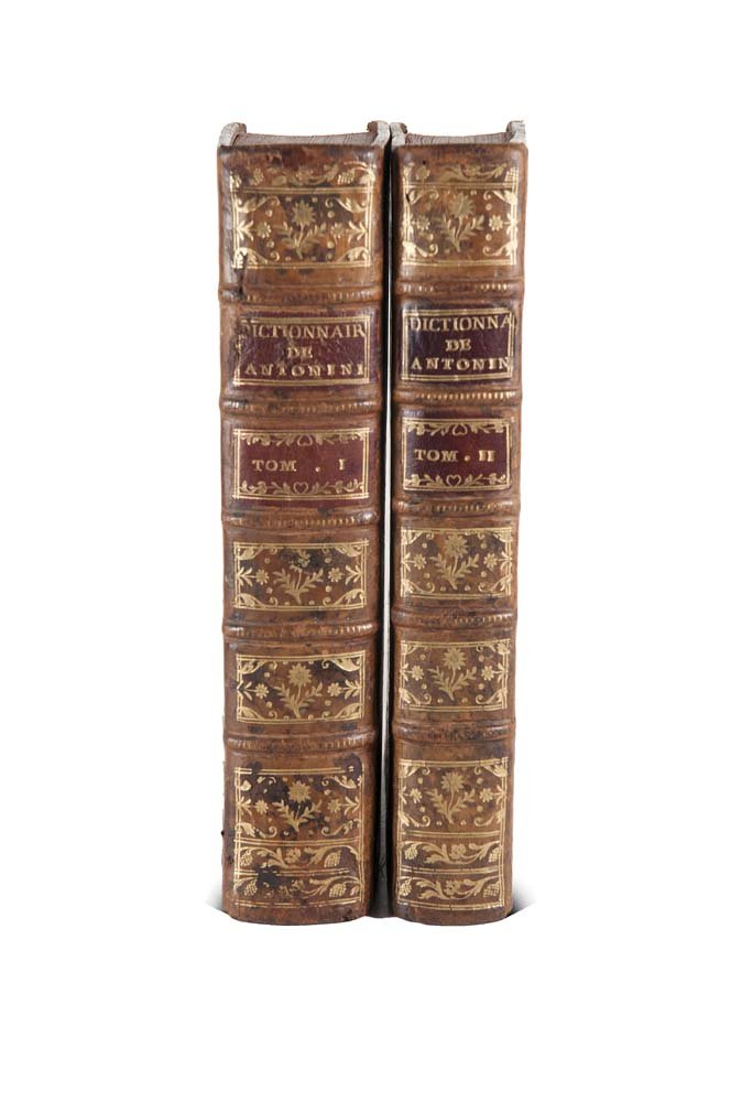 Antonini Dictionnaire: Antonini Dictionnaire Antonini, Annibal From waloon noble estate. Dictionaire Italien, Latin et Francois. Nouvelle Edition. Mit Holzschnitt-Buchschmuck. 2 Bde. Lyon, Duplain, 1760. VI, 790 S., 1 Bl.,
