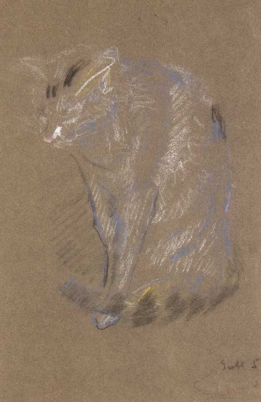 Wimmer, Paula Sitzende Figur vor Bumen/Katze (Gretl (1 of 2)