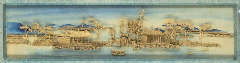 Ding Su Ing (bez.) 2 Korkdioramen mit Ansichten (1 of 1)