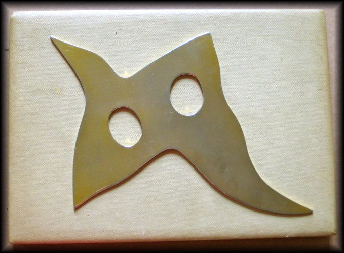 Jean Arp - Masque Oiseau: Gold Nickel plated brass sculpture, 1968. On the bronze is impressed ARP MADE IN FRANCE. Sold in original box of issue. Edition: 90/300 -(Impressed Number) Size: 230 x 107 mms. Public Collections: Isr