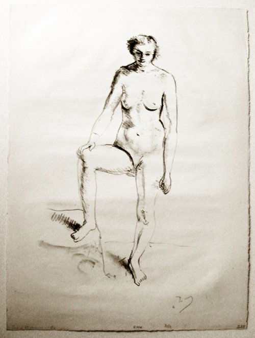 Andre Derain - Nu Debout: Note: From a series entitled : “Six Etudes de dos “ (Plate 3) Lithograph, 1927, on Arches paper,Signed by the artist in pencil, with publishers blindstamp below left (H Petiet - Editeur) Edition: